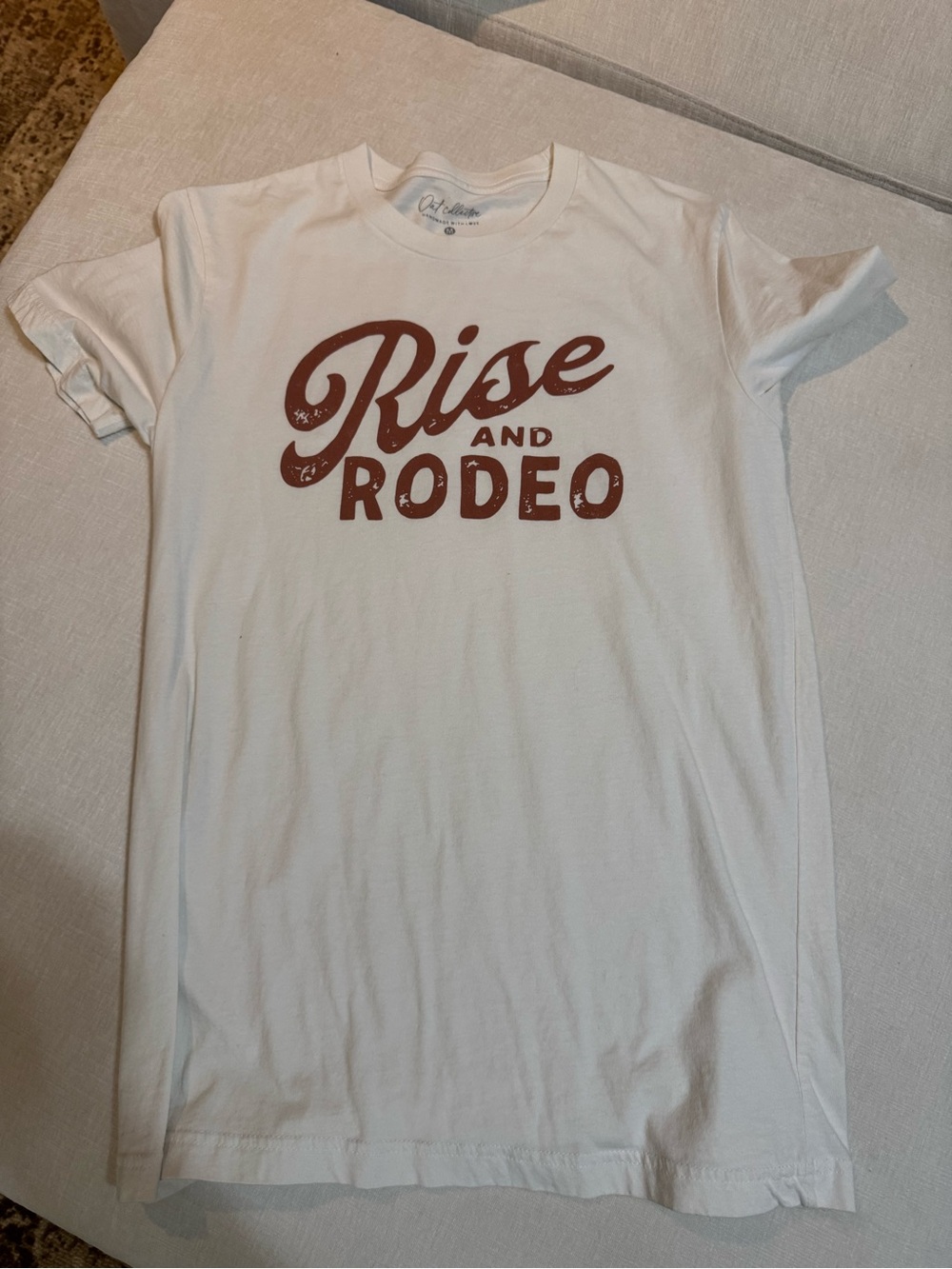 Oat Collective White 'Rise and Rodeo' Graphic Tee - Picture 2 of 3
